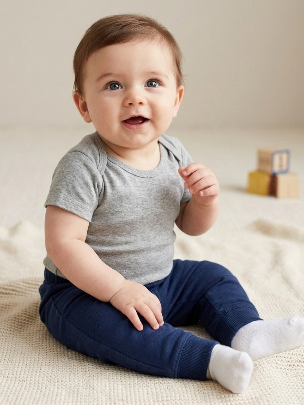 Carter's Baby Boy's 18m Navy Blue Elasticized Jogger Pants